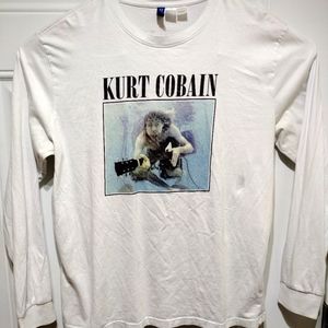 2019 Kurt Cobain Nirvana Long Sleeve T-shirt Size Large